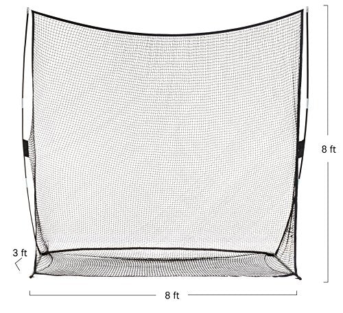 Amazon Basics 8' x 8' Portable Golf Practice Net for Indoor & Outdoor Use