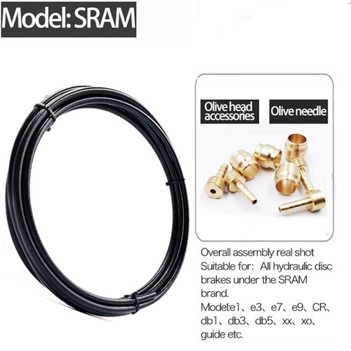 YBEKI 2500mm Kevlar Teflon Hydraulic Disc Brake Hose Kit with Brass Fittings – Compatible with Shimano BH59/BH90, SRAM, Magura