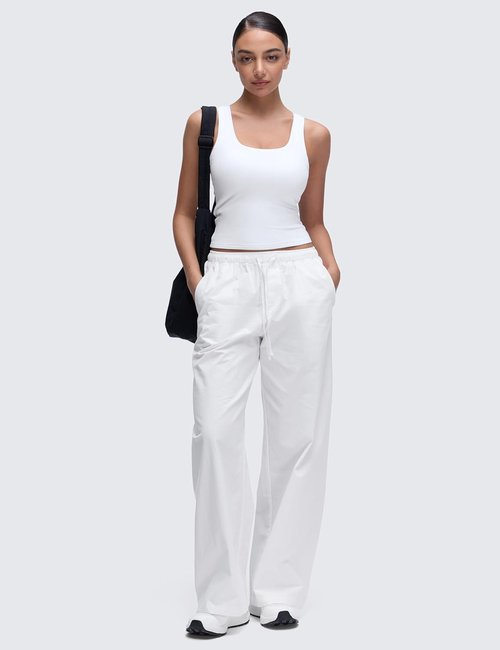 CRZ YOGA Softembrace Scoop Neck Tank Tops for Women - Casual Double-Lined Sleeveless Crop Shirts