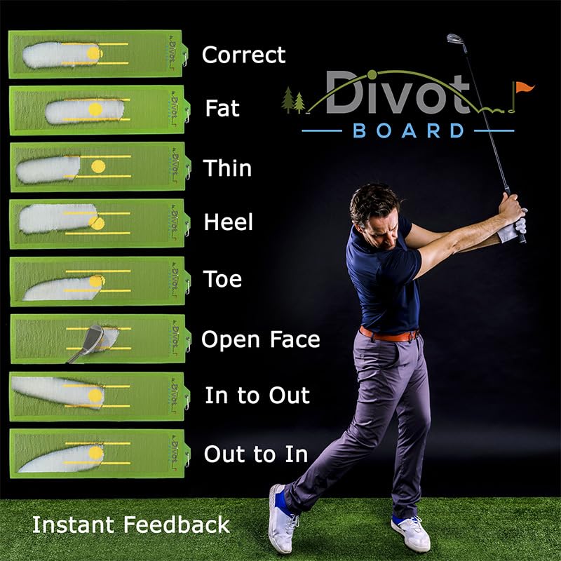 Divot Board Golf Swing & Hitting Mat – Low Point & Impact Trainer – Variation: Divot Board
