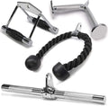 Yes4All Cable Machine Attachment - Versatile Row Handles & Tricep Rope | Supports 880 LB for Home Gym