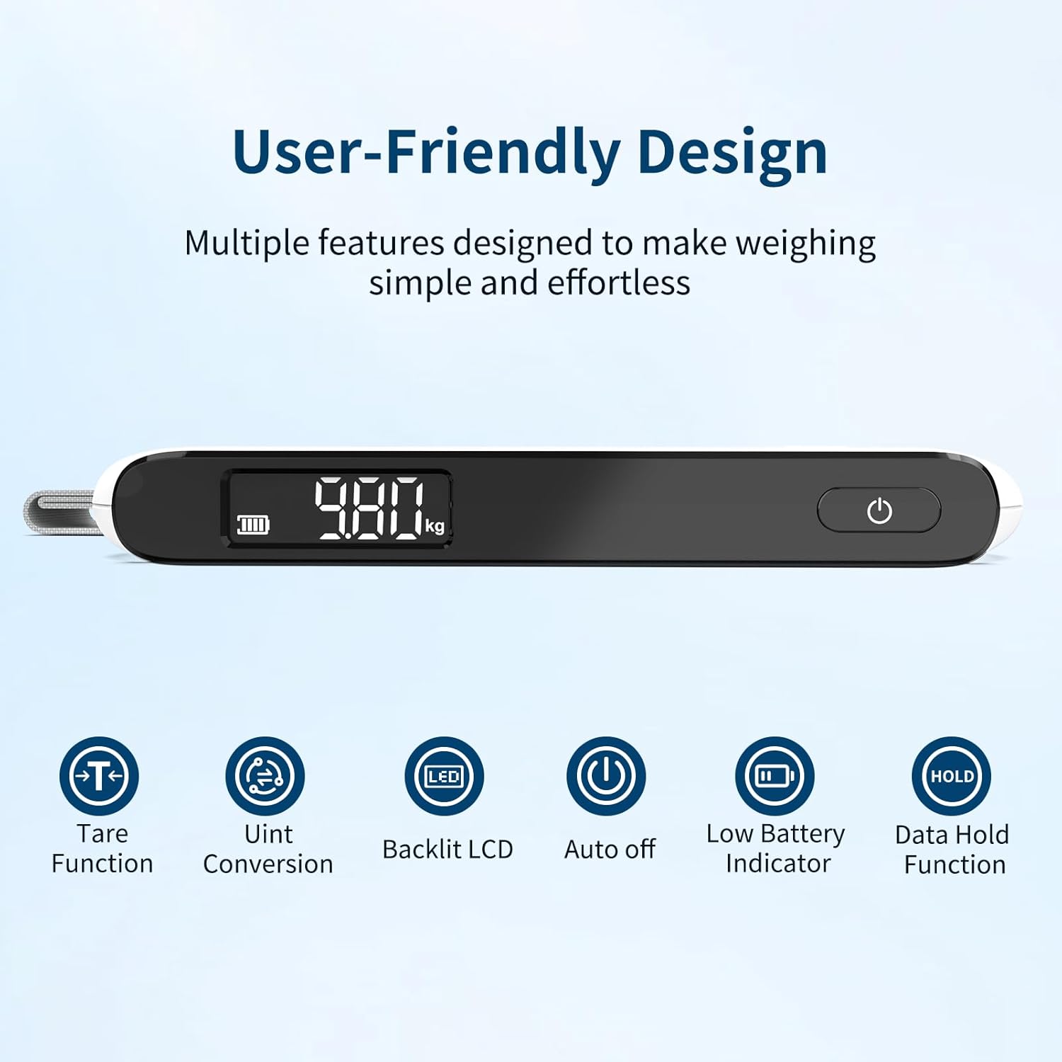 Ultrean Luggage Scale - 110lb Digital Suitcase Weight Scale for Travel | Portable Handheld Design