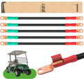 10L0L 3 Awg Golf Cart Heavy Duty Battery Cables for 48 Volt Club Car DS & Precedent 1994 Up, 5 PCS Pure Copper Golf Battery Wiring Cables (Set of 5)