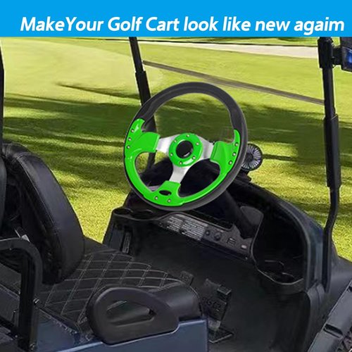 SPAORCCO Universal Golf Cart Steering Wheel fit most EZGO TXT RXV, Club Car DS Precedent, Yamaha G8 G9 G11 G14 G16 G19 G21 G22 G29 Drive Golf Cart…