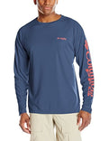 Columbia Men's Big Terminal Tackle Long Sleeve Shirt, Dark Mountain Sunset Red, 4X