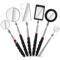 Skiennix LED Telescoping Inspection Mirror - Retractable Car Visual Reflector Tool | 6 Pcs Set