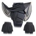 SKATING SPIRIT Padded Skating Shorts Protective Crash Pants Built-in Mash Skirt Covering Tailbone Hip Butt Pad (M)