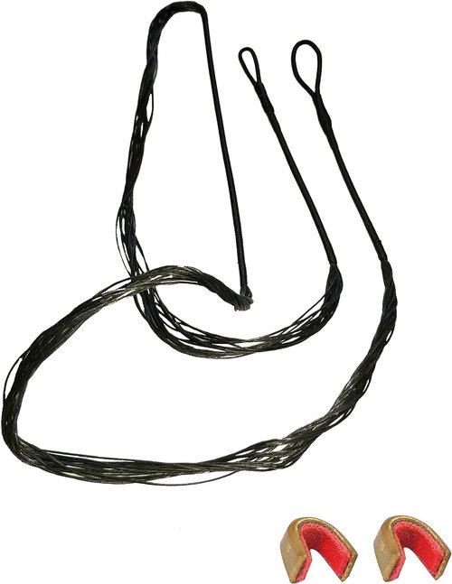 KESHES Dacron Bow String Replacement - Durable Bowstring for Recurve & Longbow Bows | 44-70 Inches, 12-16 Strands, Includes 2 Brass Nocks