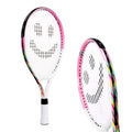 Kids Tennis Racket with Training Videos – 19 Inch Aluminum Youth Tennis Racket with Neoprene Handle for Children Age 5-12 – Learn Faster and Play Better by Street Tennis Club, Pink/White