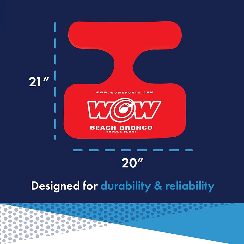 Wow Sports Foam Water Saddle Float - Red, Hands-Free Pool Seat