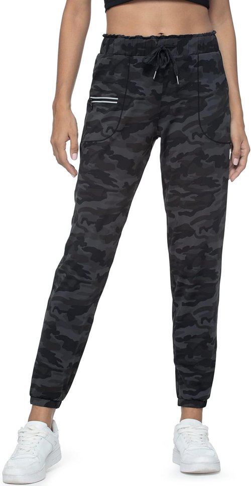 Haowind Joggers for Women - Comfy Elastic Waist Workout Pants with Pockets | Ideal for Yoga & Running