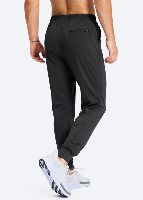 G Gradual Men's Joggers - Athletic Workout Pants with Zipper Pockets | Stretchy Gym Sweatpants