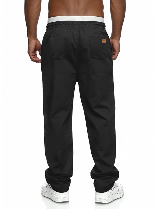 Comdecevis Mens Casual Drawstring Sweatpants with Utility Pockets Gym Cargo Joggers Pants for Men Black XL