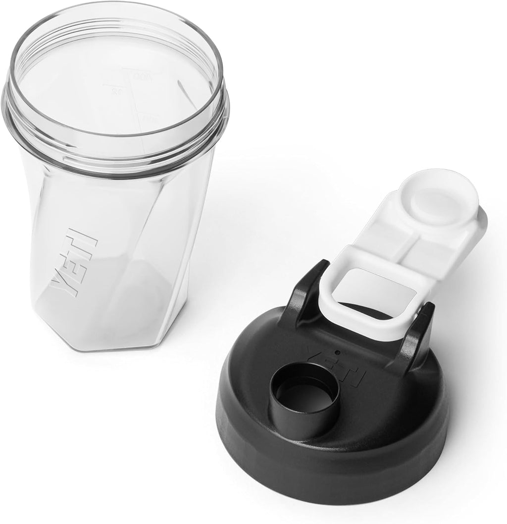 YETI Yonder Helimix Vortex Blender Shaker Bottle - 20oz | Portable Protein Drink Cup | Dishwasher Safe, Clear