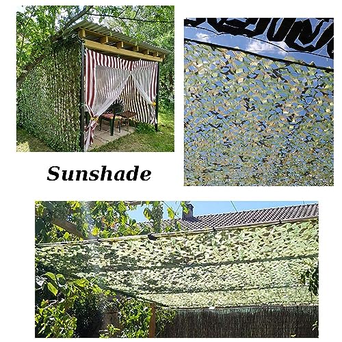 Yeacool Woodland Camo Netting 19.7ftx19.7ft Mesh Backing Hunting Camouflage Net for Blind