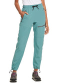 baleaf Women's Hiking Pants Quick Dry Lightweight Water Resistant Stretch Cargo Pants with Zipper Pockets Travel Camping 29''-Pond 2XL