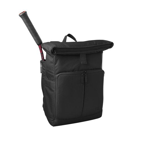 WILSON 2024 Lifestyle Tennis Backpack - Holds up to 2 Rackets, Black