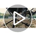 Portable Camping Chair with Swivel & Auto-Return - Lightweight Compact Folding Seat for Adults, Black
