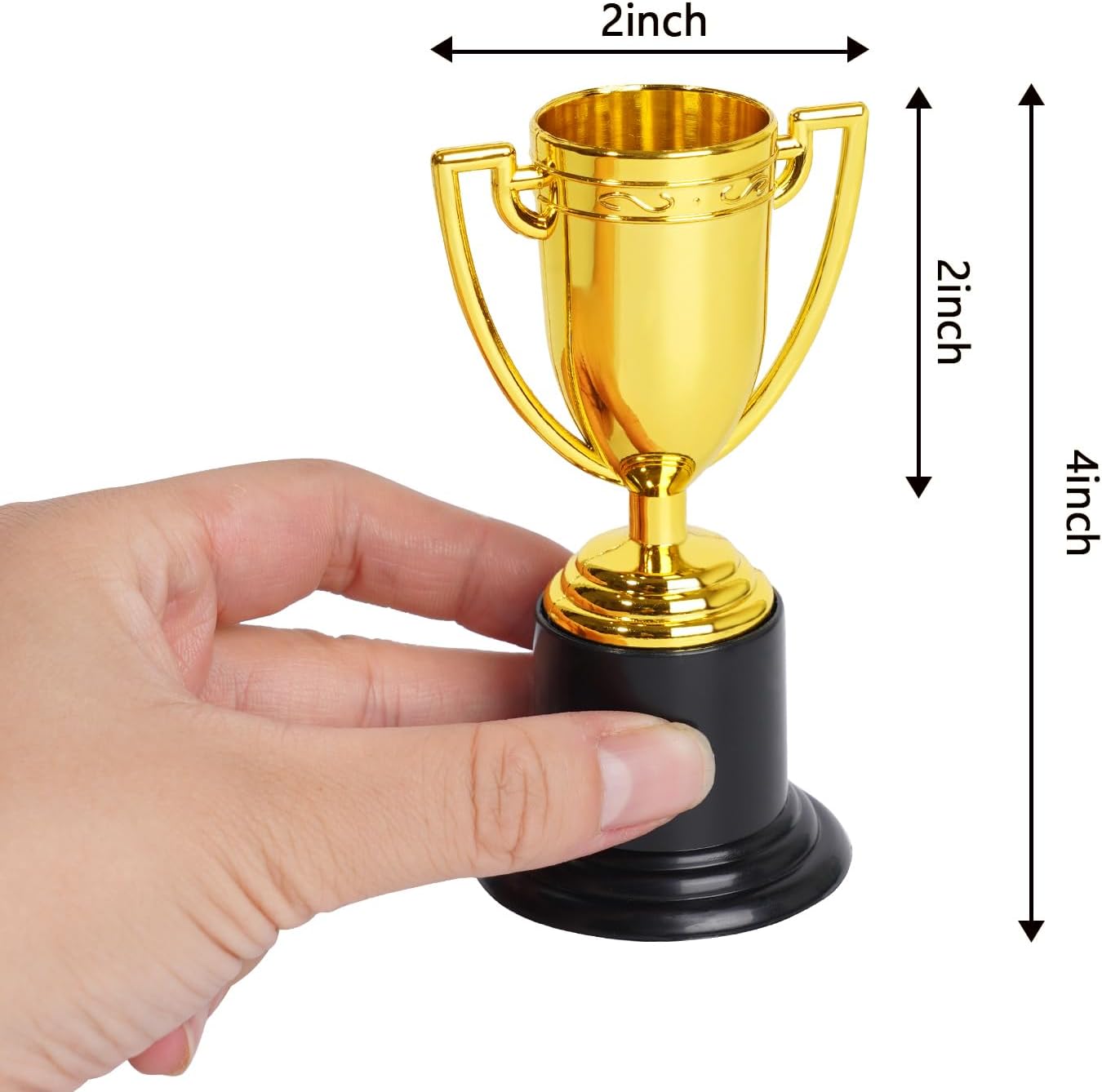 ZZYFGH Mini Gold Award Trophy Cups - 4 Inch Plastic Trophies for Sports, Parties & Competitions
