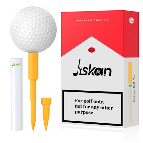 Jiskan Funny Golf Tees Plastic 2-in-1（3 1/4 +1 1/2 Inch Golf Gifts for Man Golfers Unique Golf Accessories Cool Golf Stuff Gag Golf Gadgets Golf Stocking Stuffers for Men