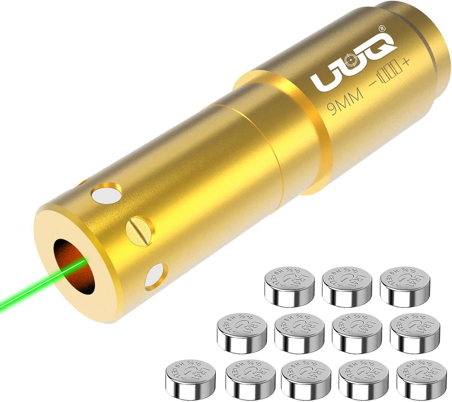 UUQ Laser Bore Sight - Red/Green Dot Beam for 9mm, .223 Rem, 5.56 NATO, .243, .308 & 12 Gauge Rifles