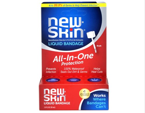 New-Skin Liquid Bandage, Waterproof Bandage for Scrapes and Minor Cuts, 1 fl oz (Pack of 2)