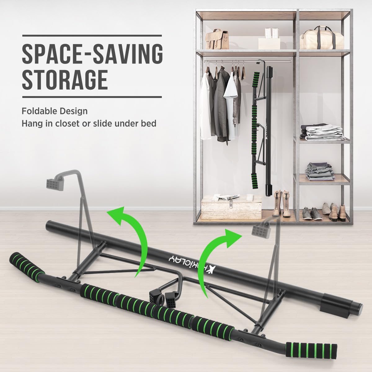 Skiennix Pull Up Bar - 2024 Upgrade Multi-Grip Doorway Gym Bar | Max 440 lbs Capacity, Portable Design