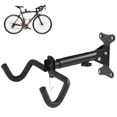 Cyfie Bike Wall Mount Hanger, Bicycle Garage Storage Rack Hook with a Helmet Hook to Hang the Helmet, Horizontal Indoor Bike Holder for Hanging Mountain, Road, Hybrid Bikes