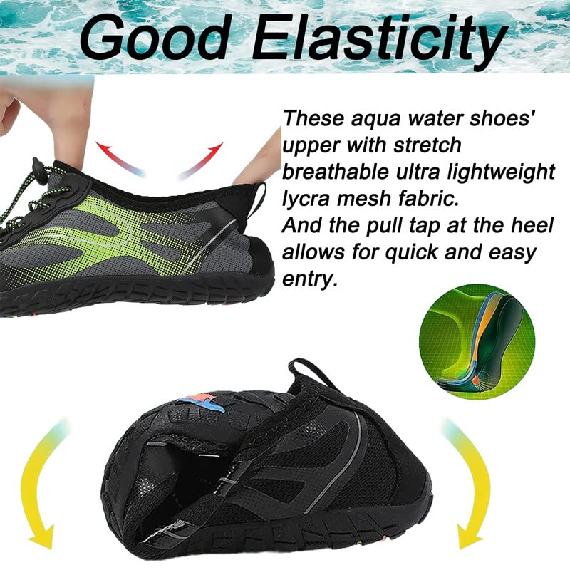 Water Shoes for Men and Women Quick Dry Aqua Barefoot Shoes - 7.5 Women / 6.5 Men, Purple