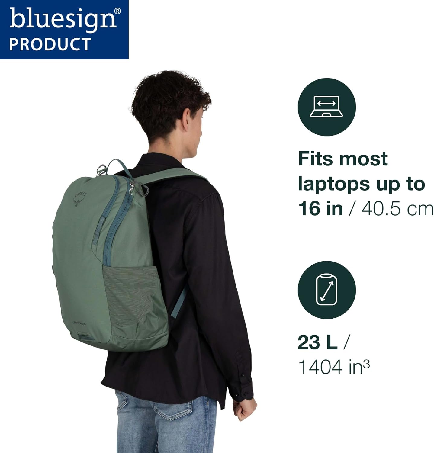 Osprey Astronova Campus Laptop Backpack - Lightweight Design with Laptop Sleeve & Water Bottle Pockets