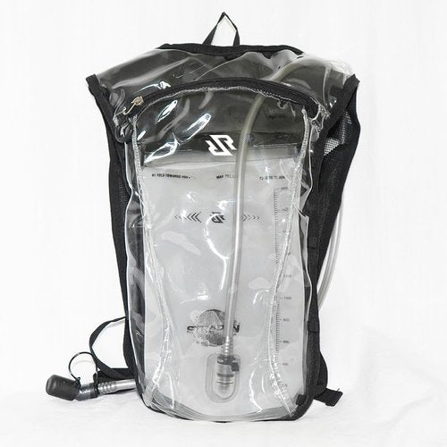 RAVERUNNER® Clear Hydration Pack – Festival-Approved Hydration Backpack Clear with 2L Bladder – Lightweight Clear Water Backpack for Festival Entry – Bounce-Free Clear Hydropack for Raves