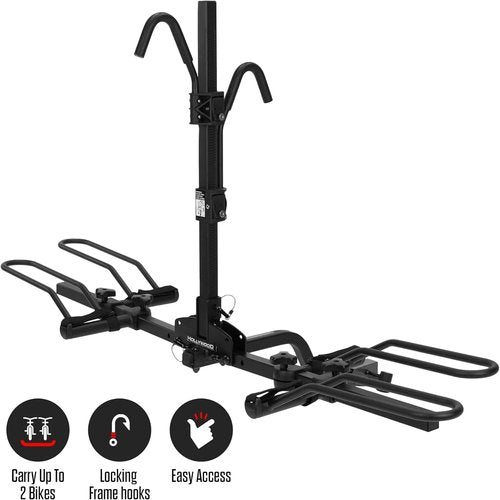 Hollywood Racks Trail Rider Hitch Mount Bike Rack - Fits 1-1/4'' & 2'' Hitches | Holds 2 Bikes