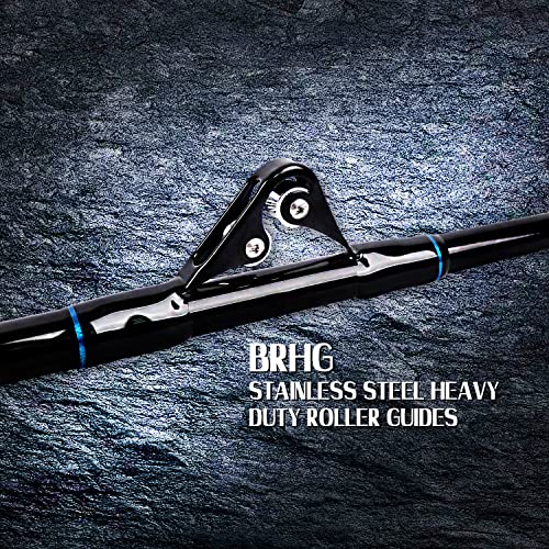 Fiblink Blue Saltwater Trolling Fishing Rod 5'6" 120-200lbs Heavy Duty Boat Pole