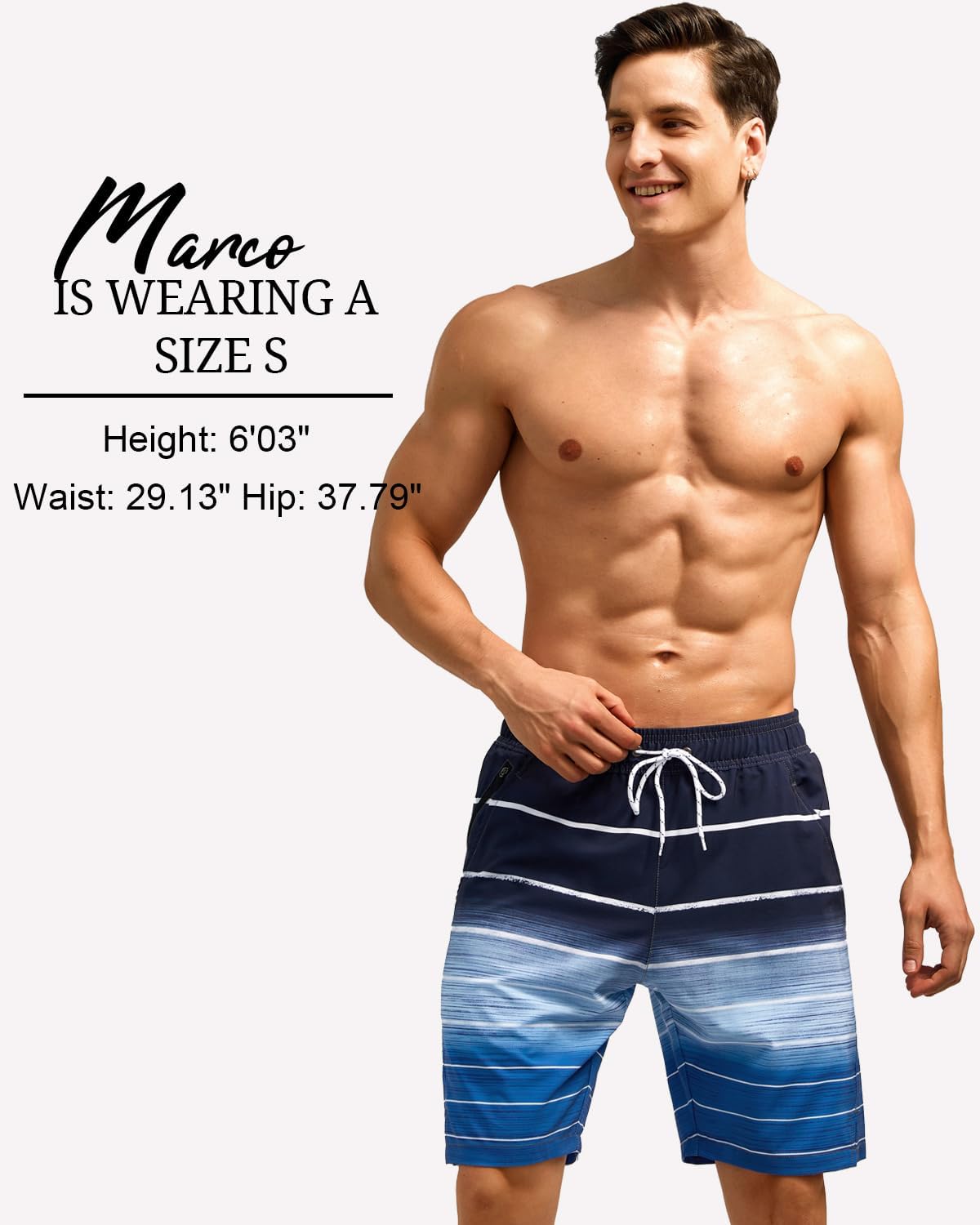 SILKWORLD Men's Swim Trunks - Quick Dry Bathing Suit with Zipper Pockets & Compression Liner