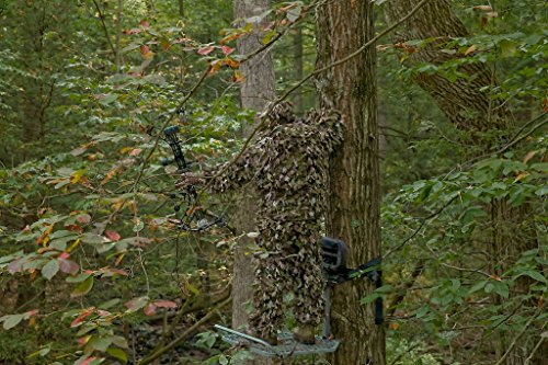 North Mountain Gear Woodland Green Ghillie Suit XL with 3D Leaves Zippers & Pockets