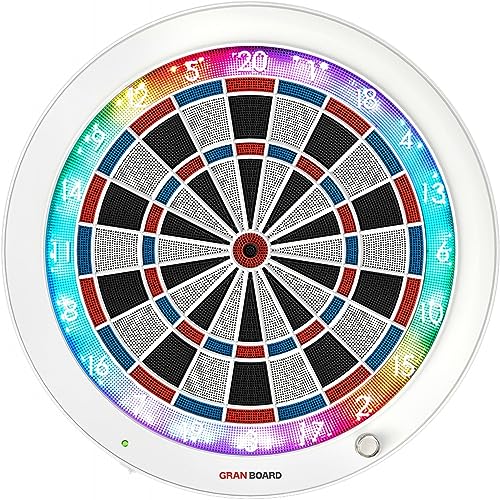 Bluetooth LED Dartboard with App Control - White Edition