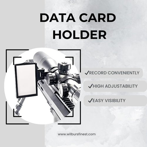 WILBUR'S FINEST Rifle Mounted Data Elevation and Windage Settings Scope Mount Card Holder Dope (30mm Scope Mount)