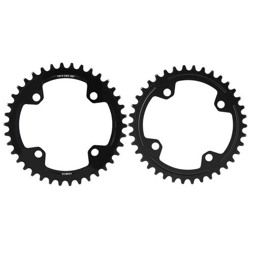 Yosoo Bike Chain Ring, Single Speed 104mm BCD Chainring, Single Chain Ring Repair Parts Mountain Bike Narrow Wide Chainring Round Shape Single Chain Ring(38T)