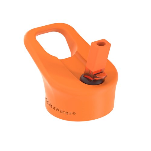 The Coldest Water Insulated Wide Mouth Size 2.0 - Sports Straw Cap Flip Top Lid - Multi-Compatible with Wide Flask Mouth Size Stainless Steel Water Bottles (Jupiter Orange)
