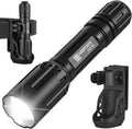 SABERTOOTH Police Tactical Flashlight-2200 High Lumen Duty Belt Flashlight for Law Enforcement Defense Flashlight with Holster Tactical Gear Safety Accessories(Black)