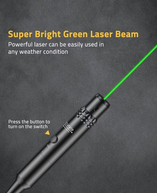 CVLIFE Laser Bore Sight Kit - 32 Adapters for 0.17 to 12GA Calibers | Red & Green Laser Options for Precision Hunting