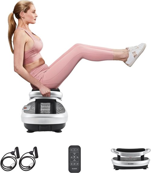 EILISON FITABS 3D Vibration Plate Exercise Machine - Oscillation & Pulsation for Weight Loss | Fitabs Silver