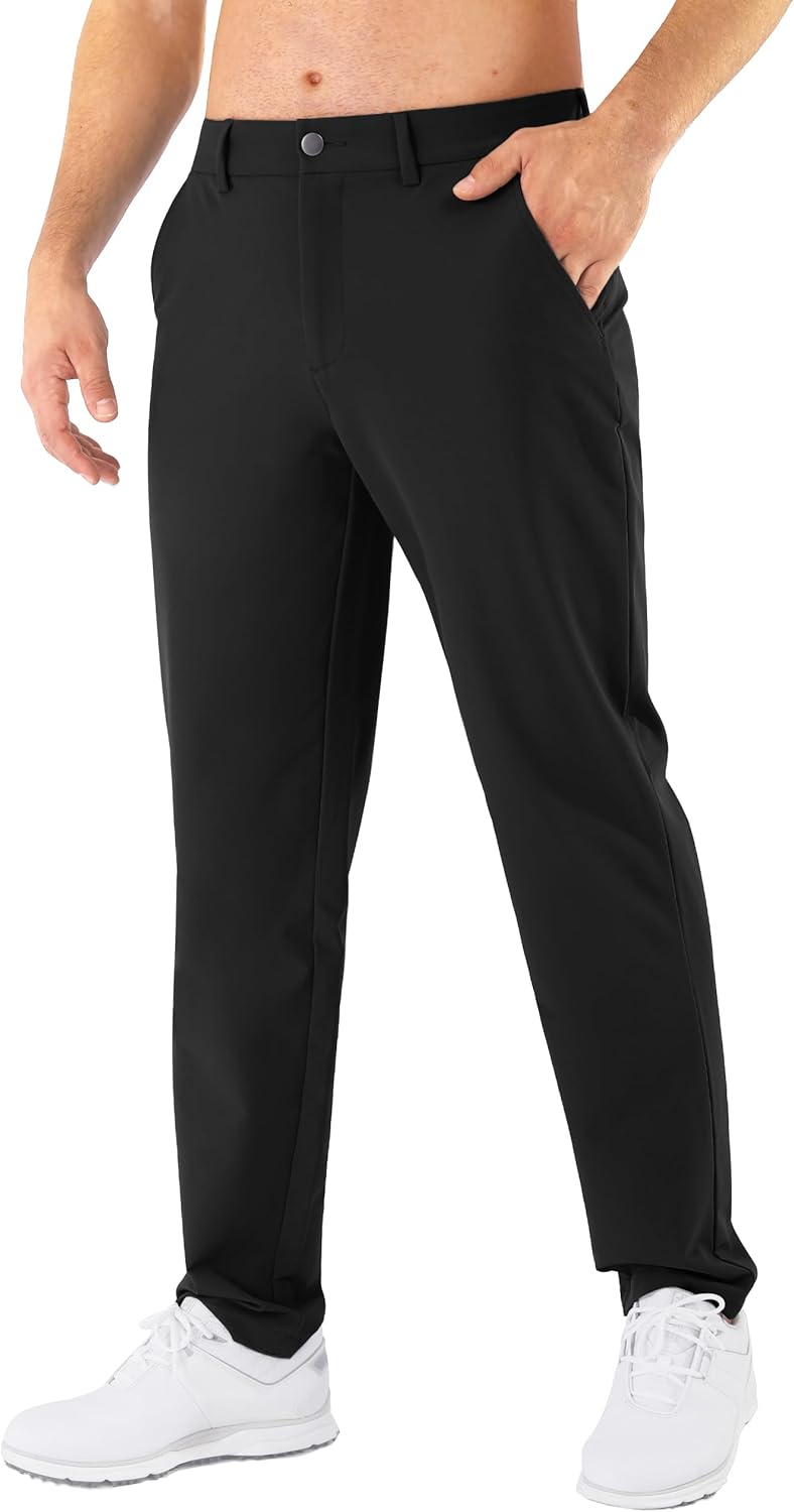 Skiennix Men's Golf Pants - Stretch Classic Fit, Quick Dry, Water-Resistant | 30"/32"/34" Sizes, 6 Pockets