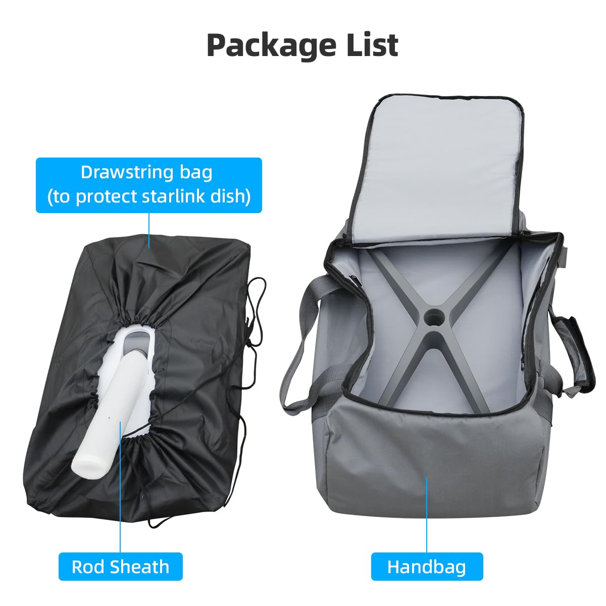 XTAR Starlink Gen 2 Satellite RV Carry Bag,Outdoor Travel Bag, Handbag for Starlink Dish and All Accessories