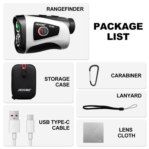Golf Rangefinder with Slope Magnetic, 7X Magnification, 5 Modes, Flag Pole Locking, Vibration, Range Finder Golf Tournament Legal, Rechargeable Golf Accessories Gift for Men