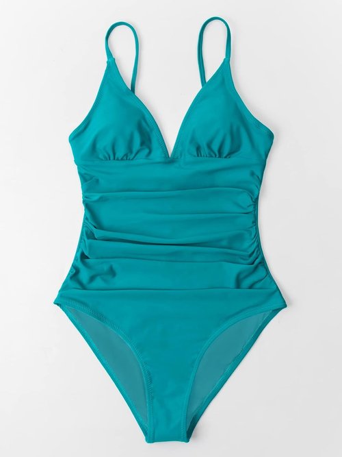 CUPSHE One Piece Swimsuit - Tummy Control V Neck Design for Flattering Fit