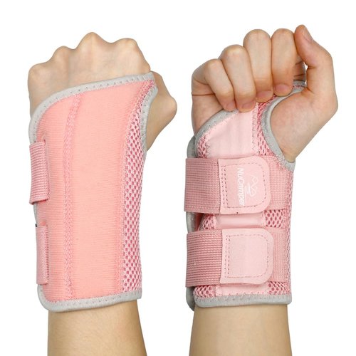 NuCamper Wrist Brace for Carpal Tunnel Relief, Adjustable Wrist Support Splint Hand Brace for Men Women, Wrist Stabilizer Night Support for Pain Relief,Tendinitis,Arthritis (Right and Left Hands, S/M)