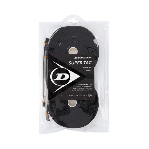 Dunlop Sports 30-Grip Roll Tennis Overgrips, Black