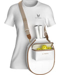 LITMON Pickleball Bag for Women, Cute Stylish Paddle Bag, Leather Crossbody with Adjustable Strap & Fence Hook