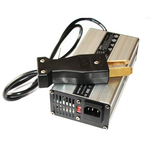 ScaAuto 48 Volt Golf Cart Charger 48 Volt 5A Battery Chargers Trojan Golf Cart Batteries Golf Cart Accessories with Crows Foot Plug for Ezgo Yamaha Club Car TXT Super Hauler